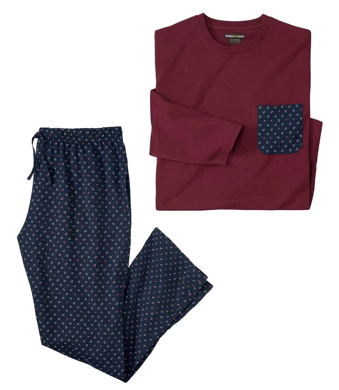 Men's Micro-Patterned Cotton Pyjamas-2