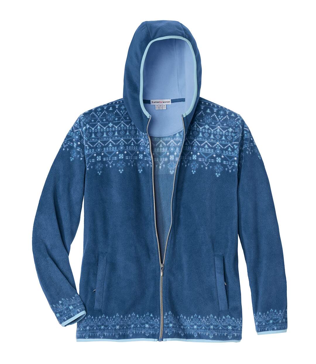 La Veste Polaire à Capuche Motifs Jacquard-2