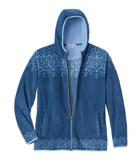 La Veste Polaire à Capuche Motifs Jacquard