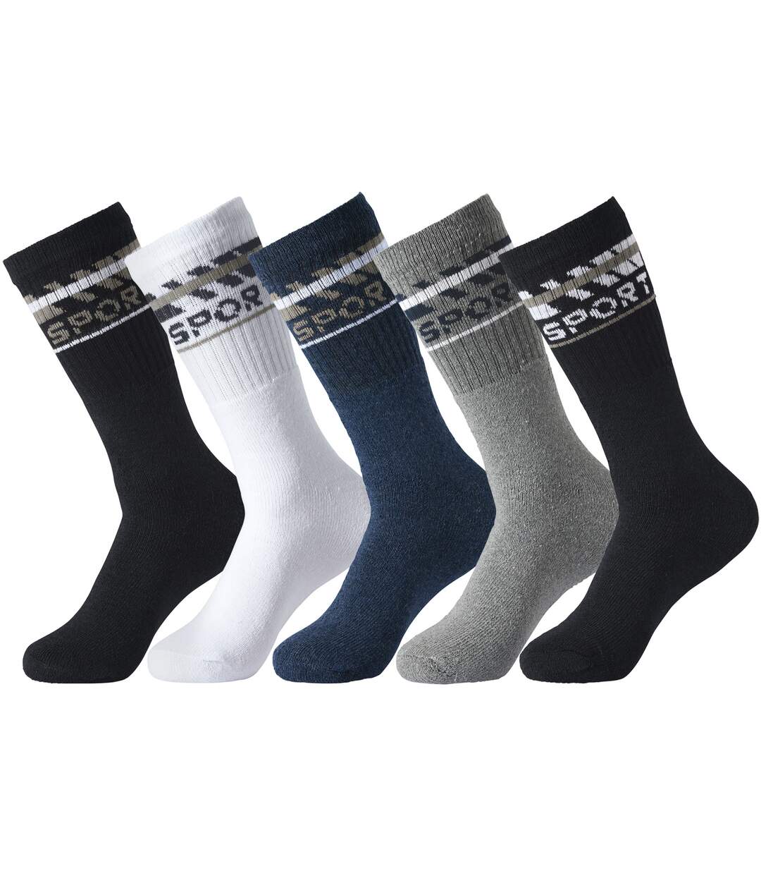 Lot de 5 Chaussettes Mi-Hautes Sport-1