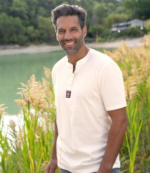 Lot De 3 T-shirts Homme à Col Boutonné Atlas For Men - Coton, Taille M à 5XL
