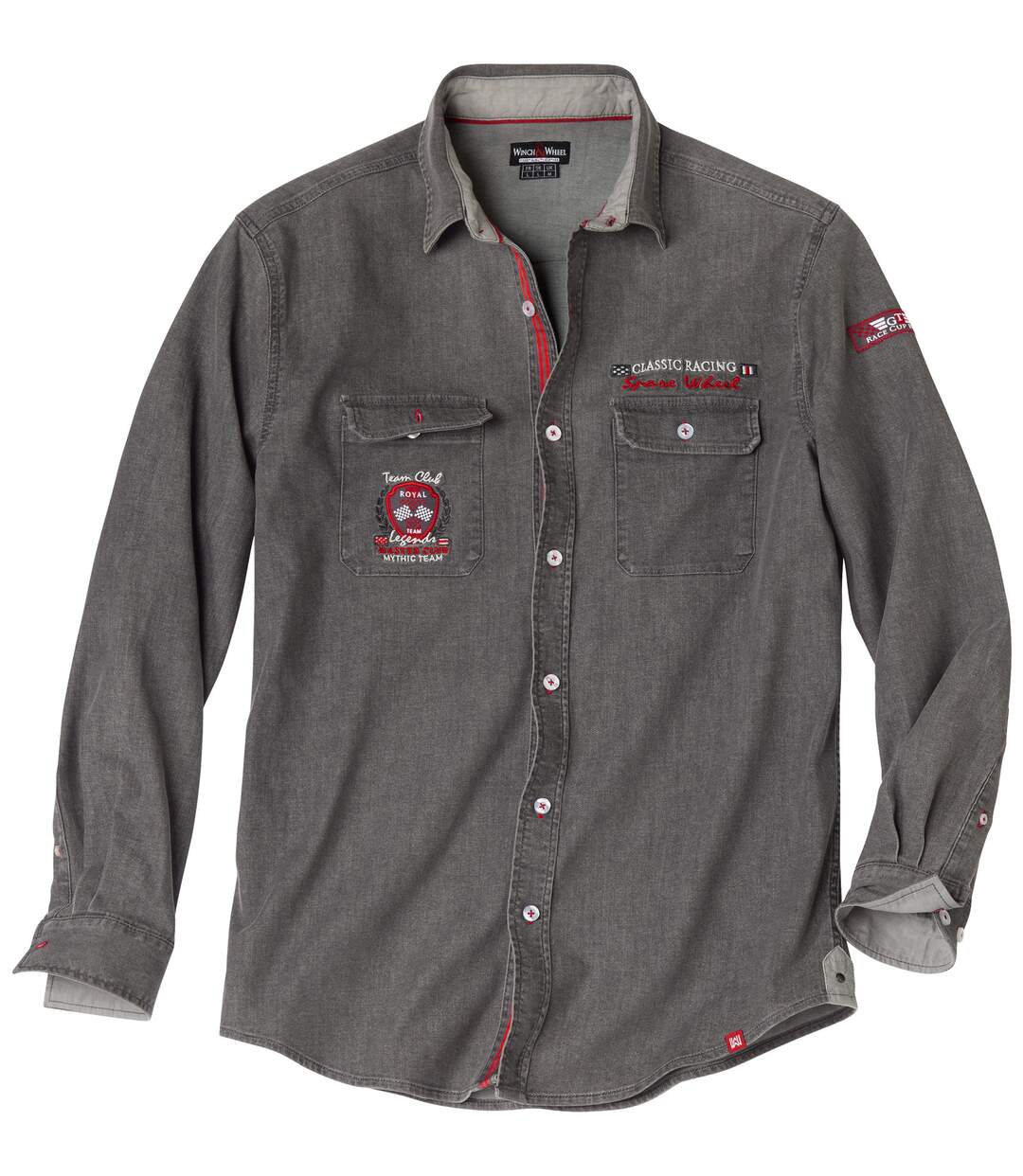 Chemise en Jean Gris Classic Racing