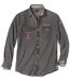 Men's Grey Classic Racing Denim Shirt