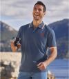Pack of 2 Men's Jersey Polo Shirts - Blue Navy  Atlas For Men
