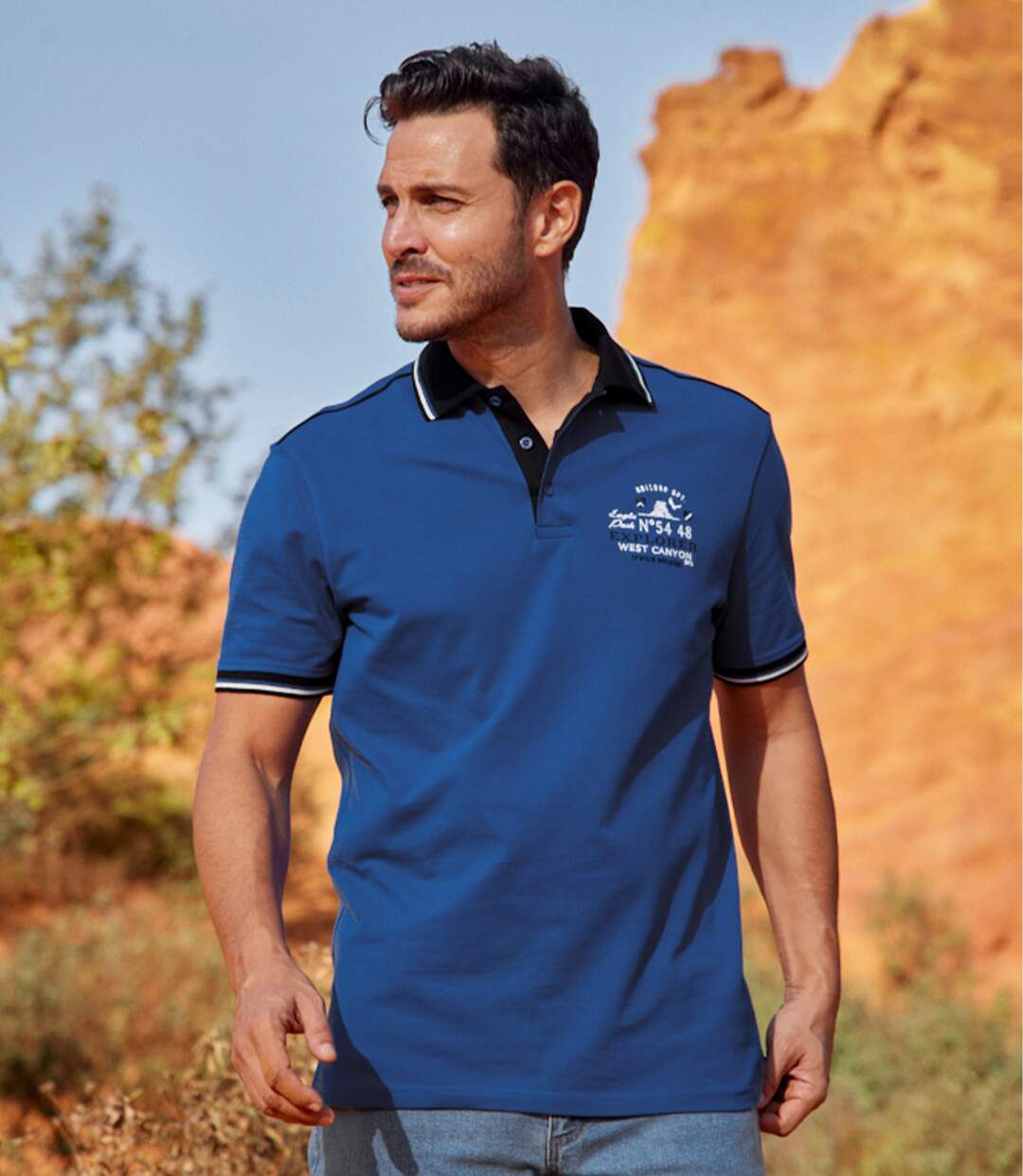 Paquet de 2 polos maille piquée homme - bleu noir