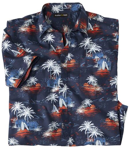 Men's Palm Print Poplin Shirt