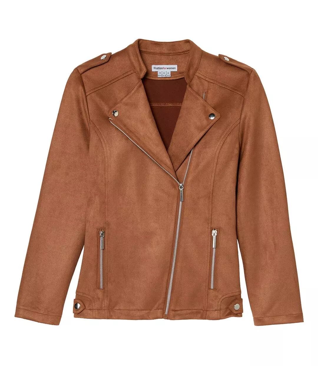 Women's Camel Faux Suede Jacket | Atlas For Men