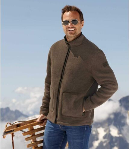 Sherpa bélésű polár cipzáras pulóver