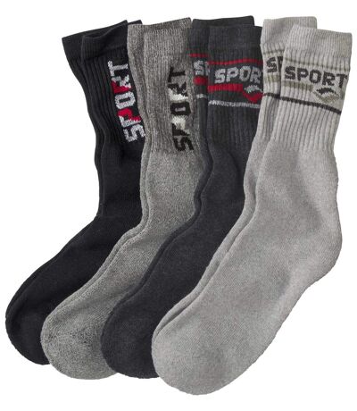 Sada 4 párov ponožiek Sport