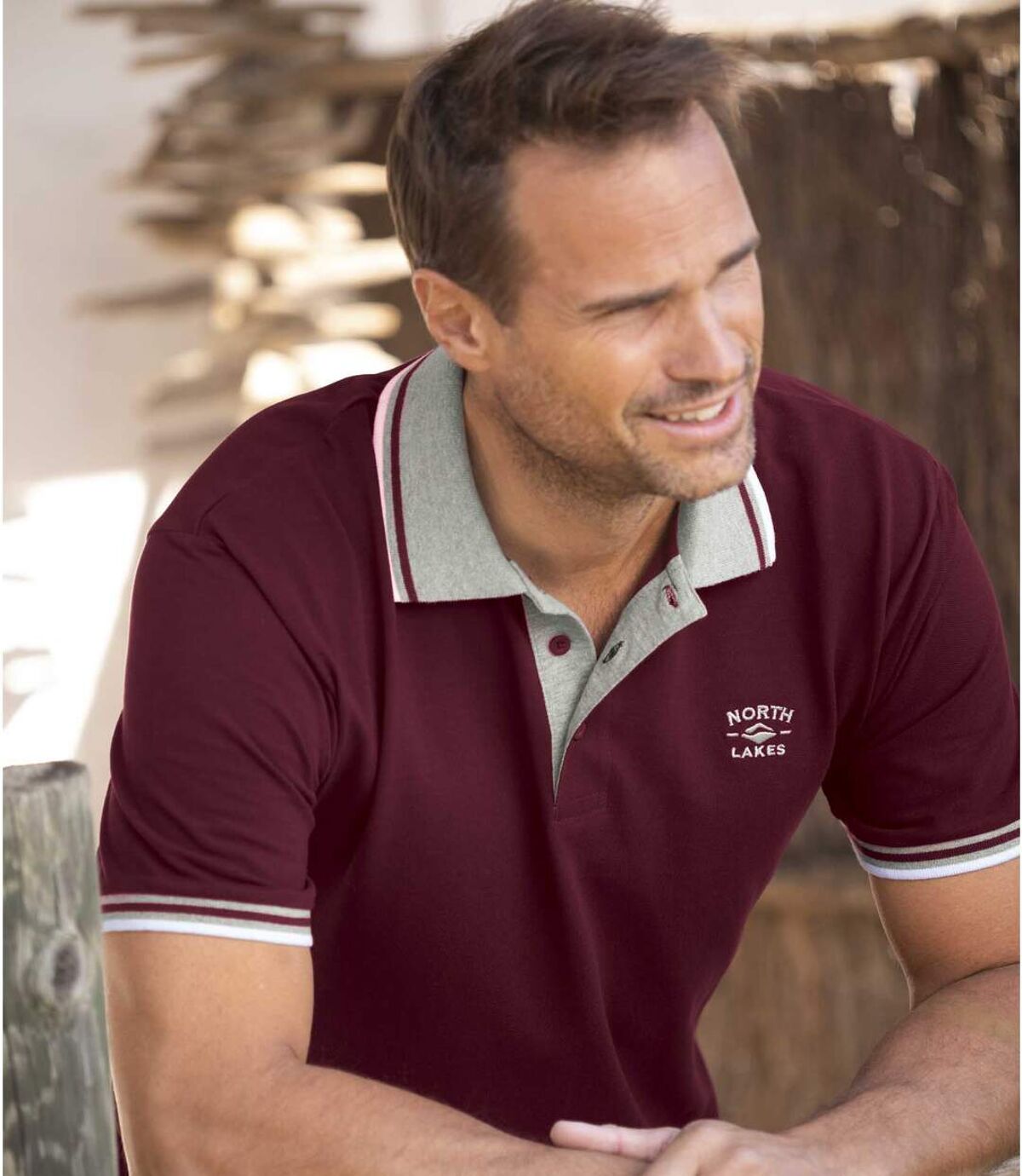Sada 2 polo triček North Lakes z bavlněného piké Atlas For Men