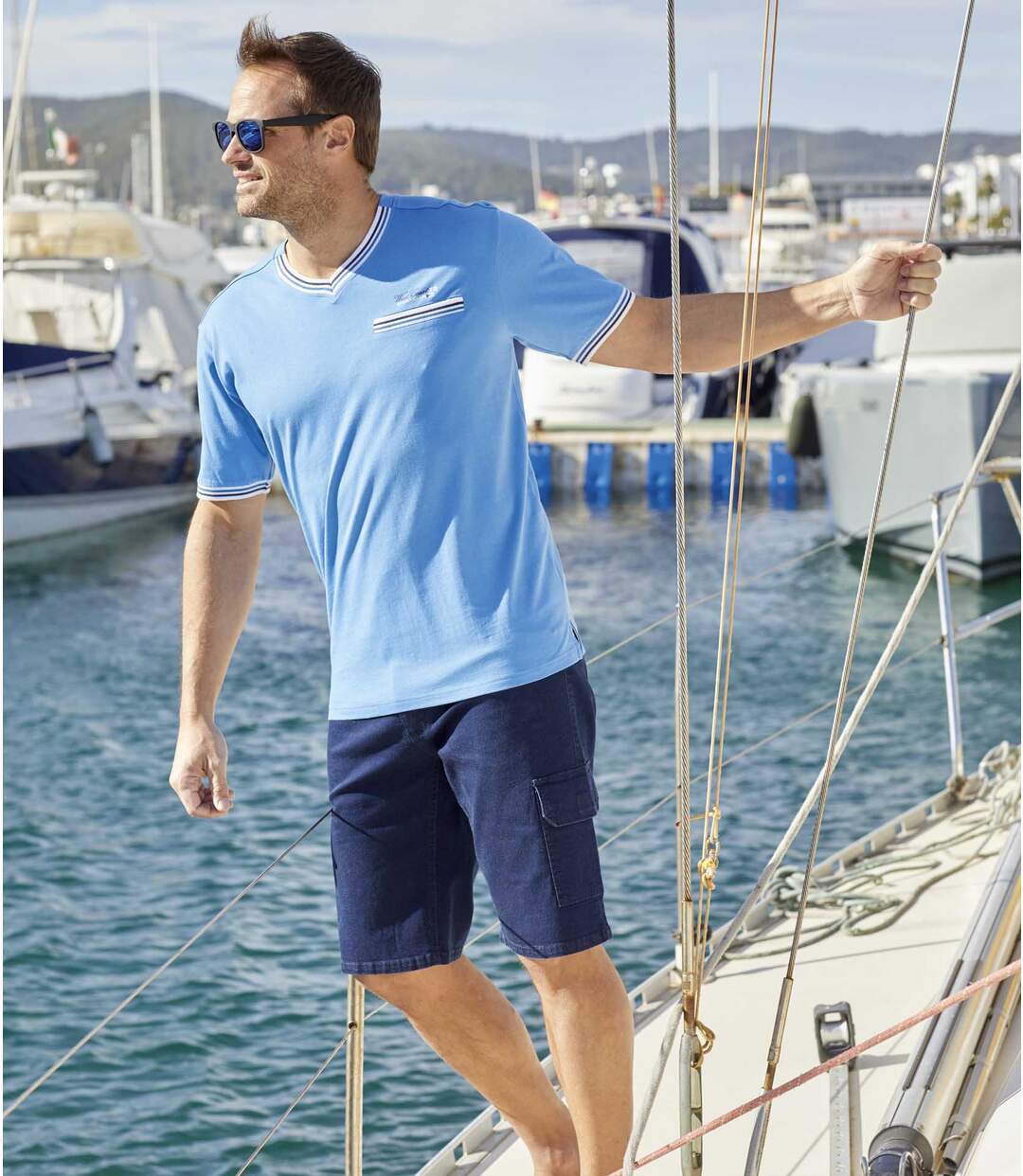 Set van 2 T-shirts Yachting Race  Atlas For Men