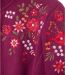 Women's Plum Embroidered Fleece Jacket-5