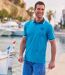 Pack of 2 Men's Jersey Polo Shirts - Blue Navy 