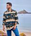 Hemdjacke aus Fleece im Navajo-Stil