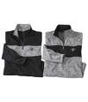 2er-Pack Sweatshirts aus Molton mit RV-Kragen Atlas For Men