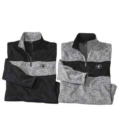 Lot de 2 Sweats Molleton Zippés