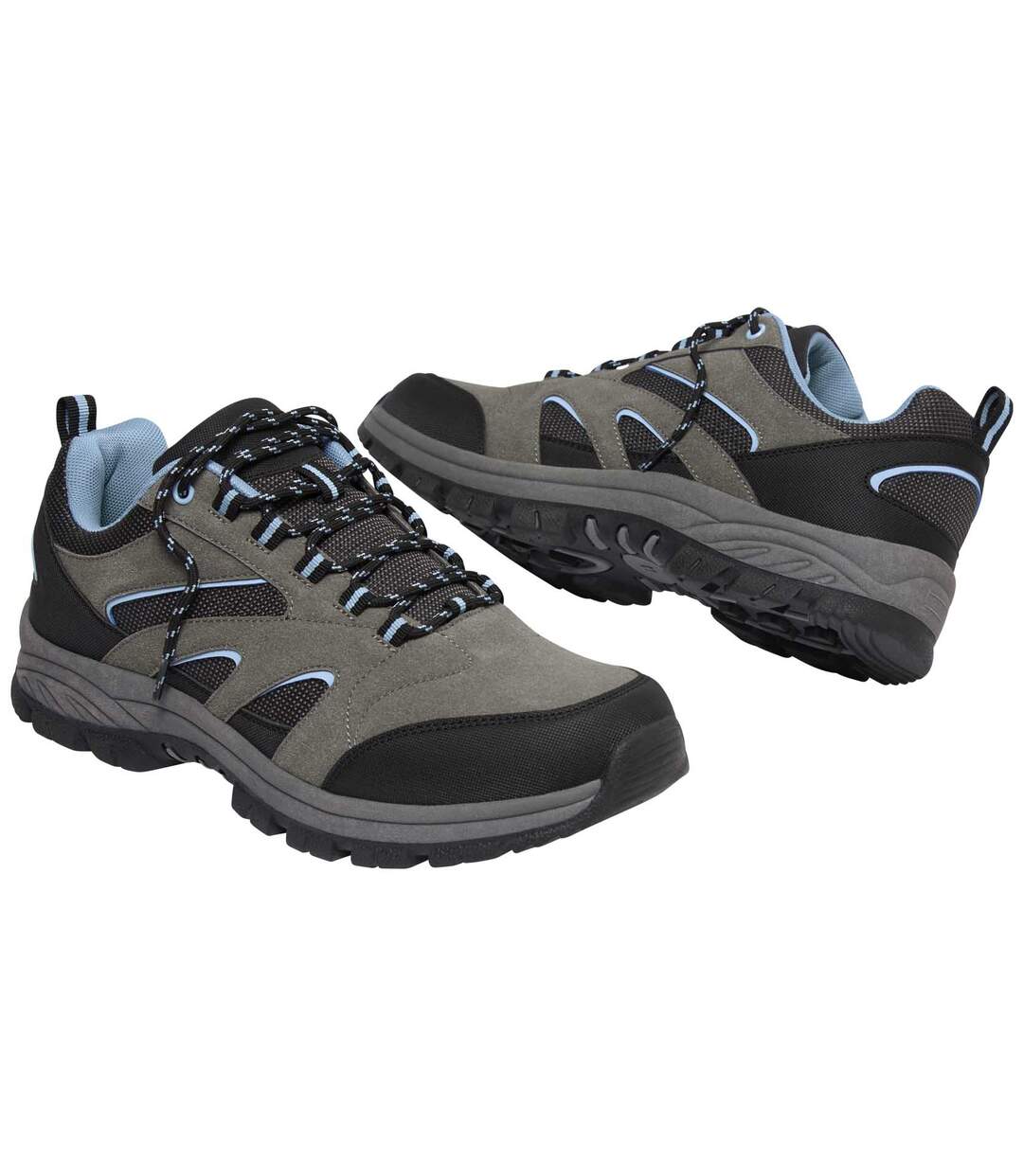 Men's Gray & Black All-Terrain Hiking Shoes Atlas For Men