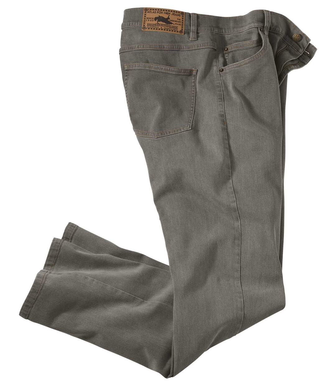 Men's Grey Stretch Jeans-1