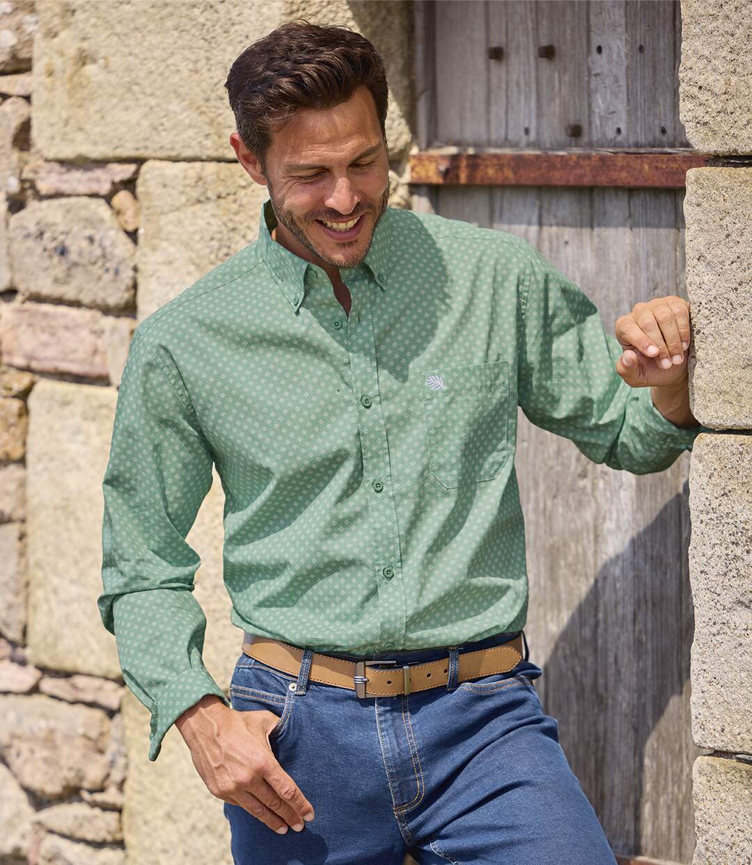 La Chemise en Popeline à Micromotifs-3