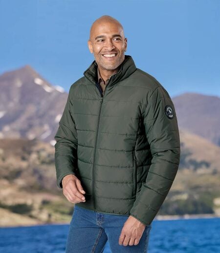 Men's Khaki Lightweight Puffer Jacket