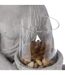 Photophore en Ciment Bouddha Assis 40cm Gris-2