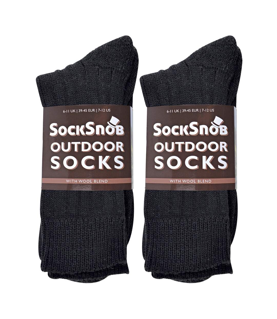 6 Pack Mens Thick Warm Wool Blend Hiking Socks-2
