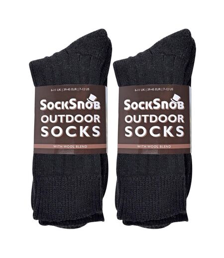 6 Pack Mens Thick Warm Wool Blend Hiking Socks