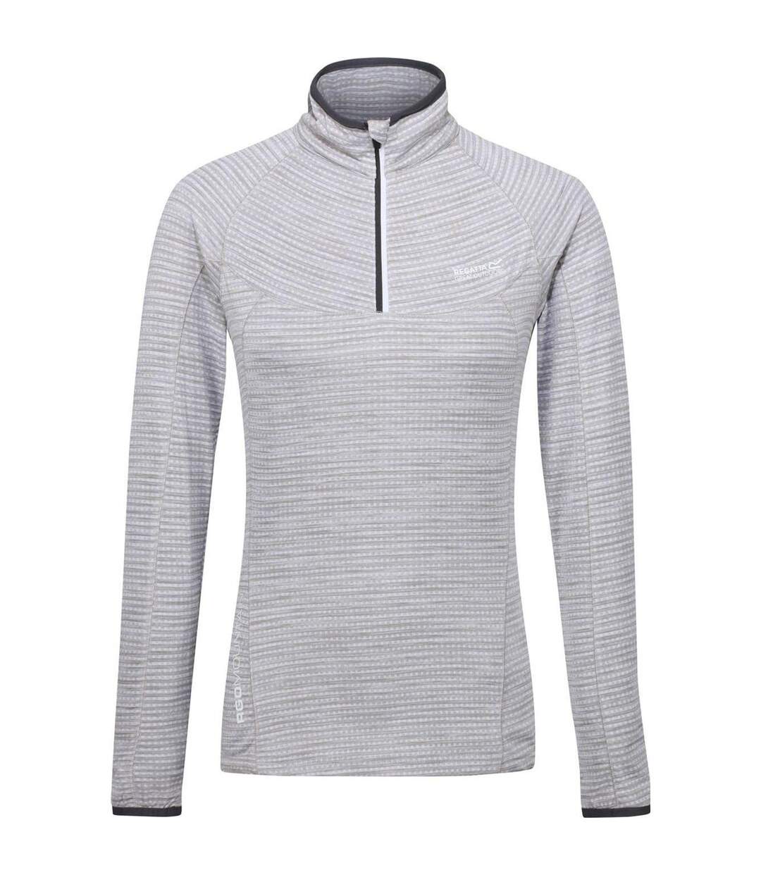 Sweat Cintré À Manches Longues Raglan Et Col Montant Zippé Yonder Femme Blanc Regatta-1