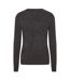 Mens Flat Knit Crew Neck Jumper Dark Charcoal Marl Brave Soul-2