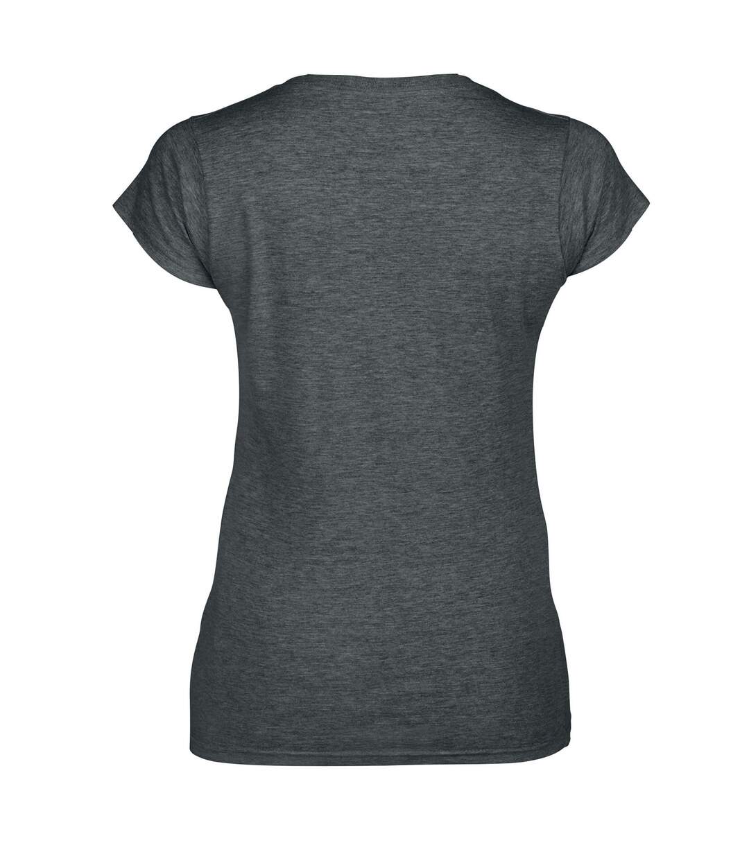 T-shirt softstyle femme gris foncé chiné Gildan