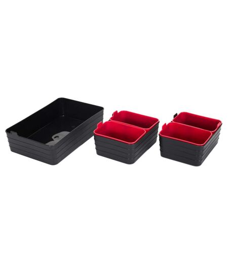 Lot de 7 Boîtes de Rangement Souple 26cm Noir