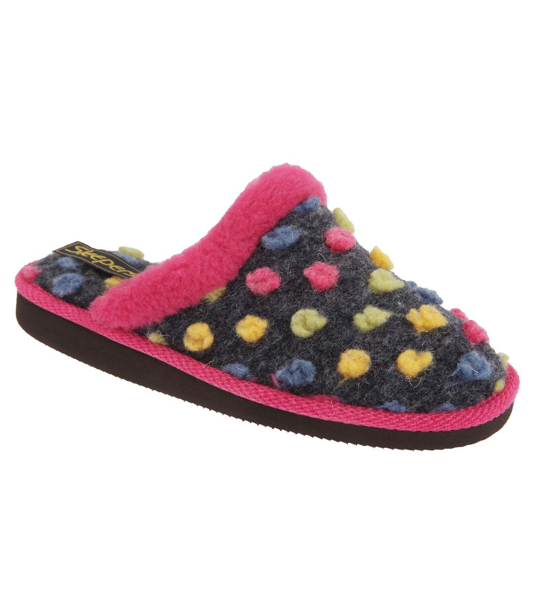 Sleepers Womens/Ladies Donna Mule Slippers (Fuchsia/Multi) - UTDF499-1