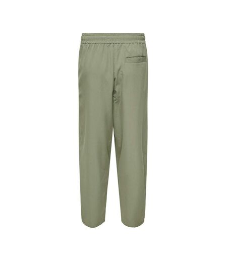 Pantalon fluide vert homme only & sons lance