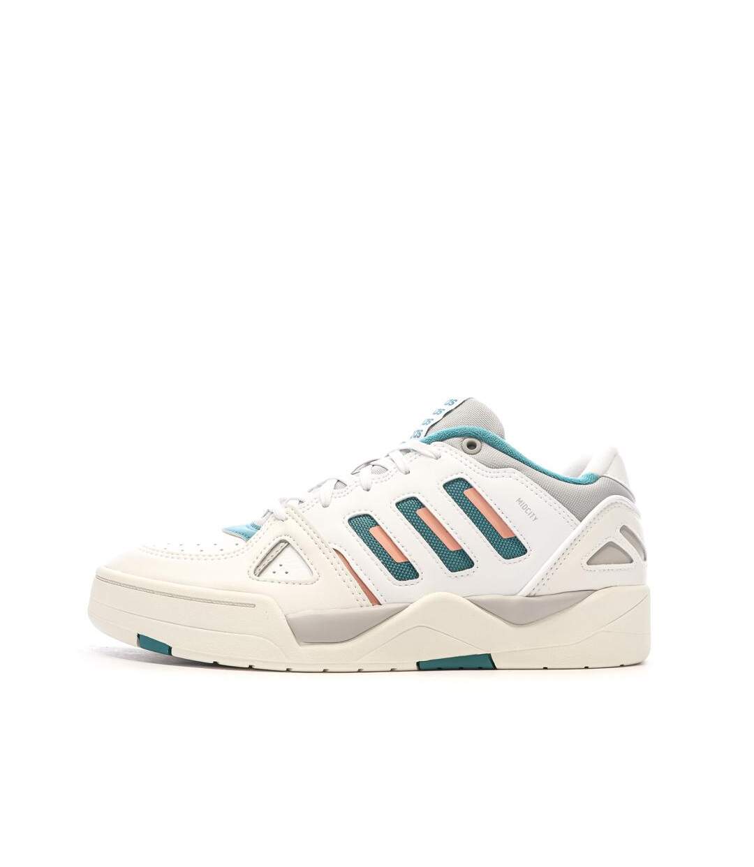 Baskets blanches/bleu homme adidas midcity-1