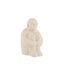 Statuette Déco Personnage Assis 25cm Blanc-1