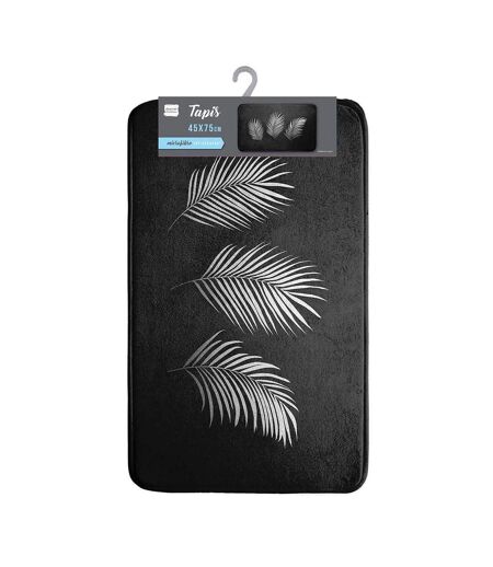 Tapis de Bain Imprimé Orbella 45x75cm Noir & Argent