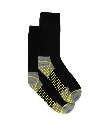 Sock Snob - Lot de 3 Chaussettes Homme Antidérapantes Travail avec Grip