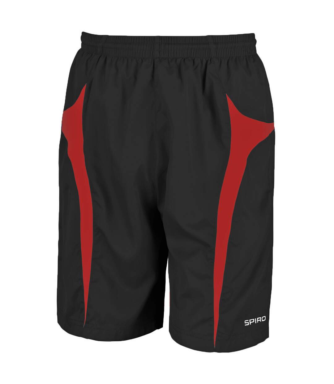 Spiro Mens Micro-Team Sports Shorts (Black/Red) - UTRW1478-1