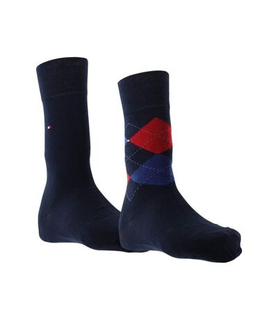 TOMMY HILFIGER Lot de 2 paires de Chaussettes Homme Coton CHECK Original