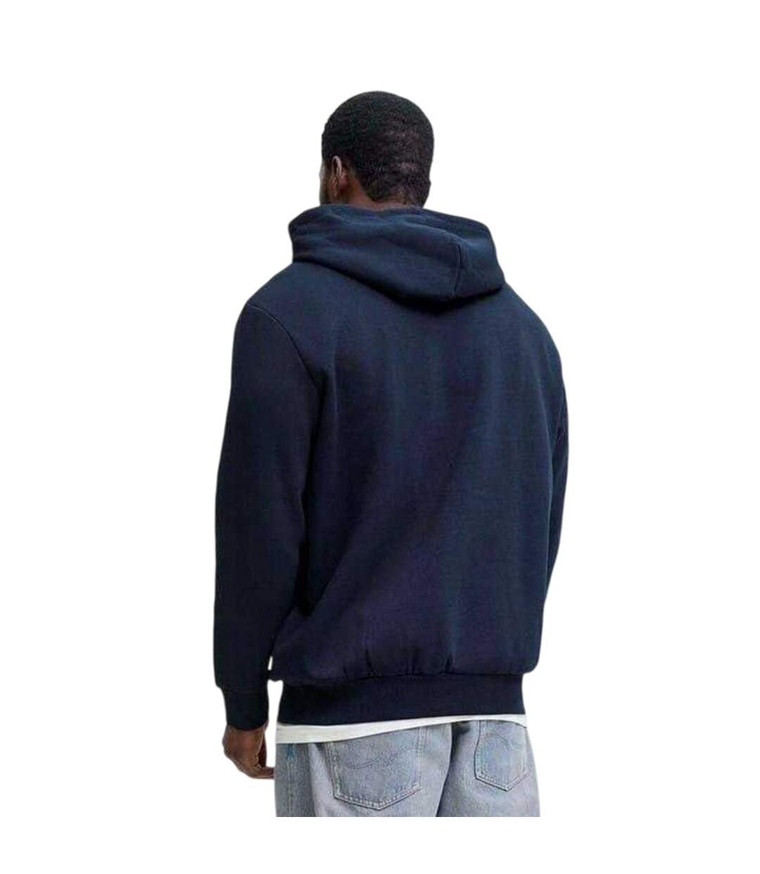 Sweat À Capuche Manches Longues Motif/style Lettrage Homme Bleu Foncé Jack And Jones-3