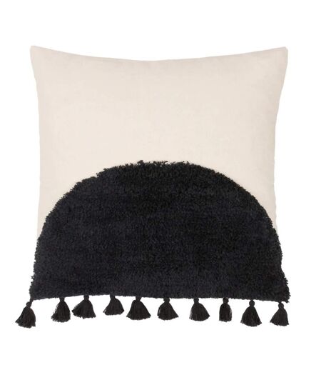 Furn - Housse de coussin RADIANCE (Beige pâle / Noir) (45 cm x 45 cm) - UTRV2879