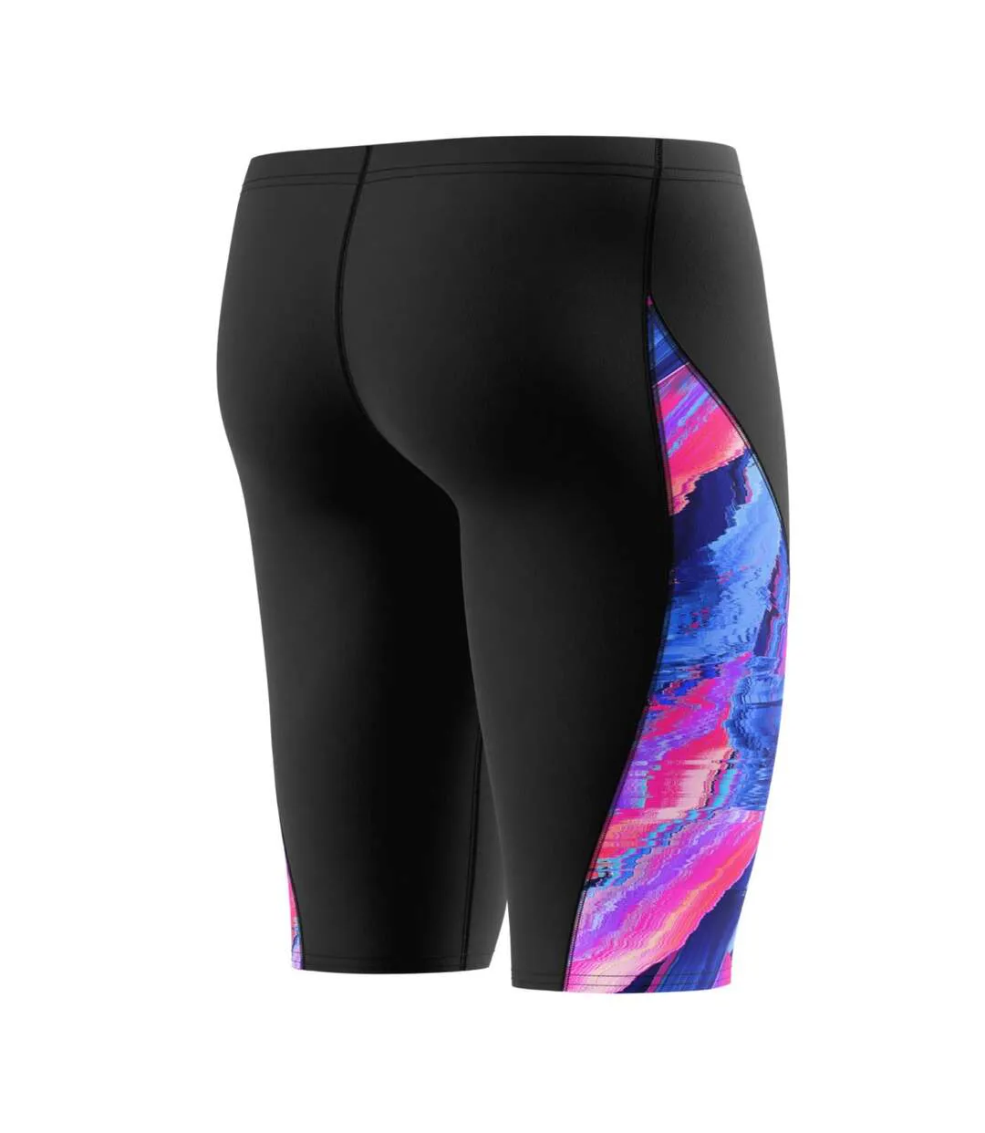 Mens Spliced Glitch Endurance+ Jammer Shorts Black Pink Speedo-4