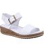 Womens/ladies ellie leather sandals white Hush Puppies-1