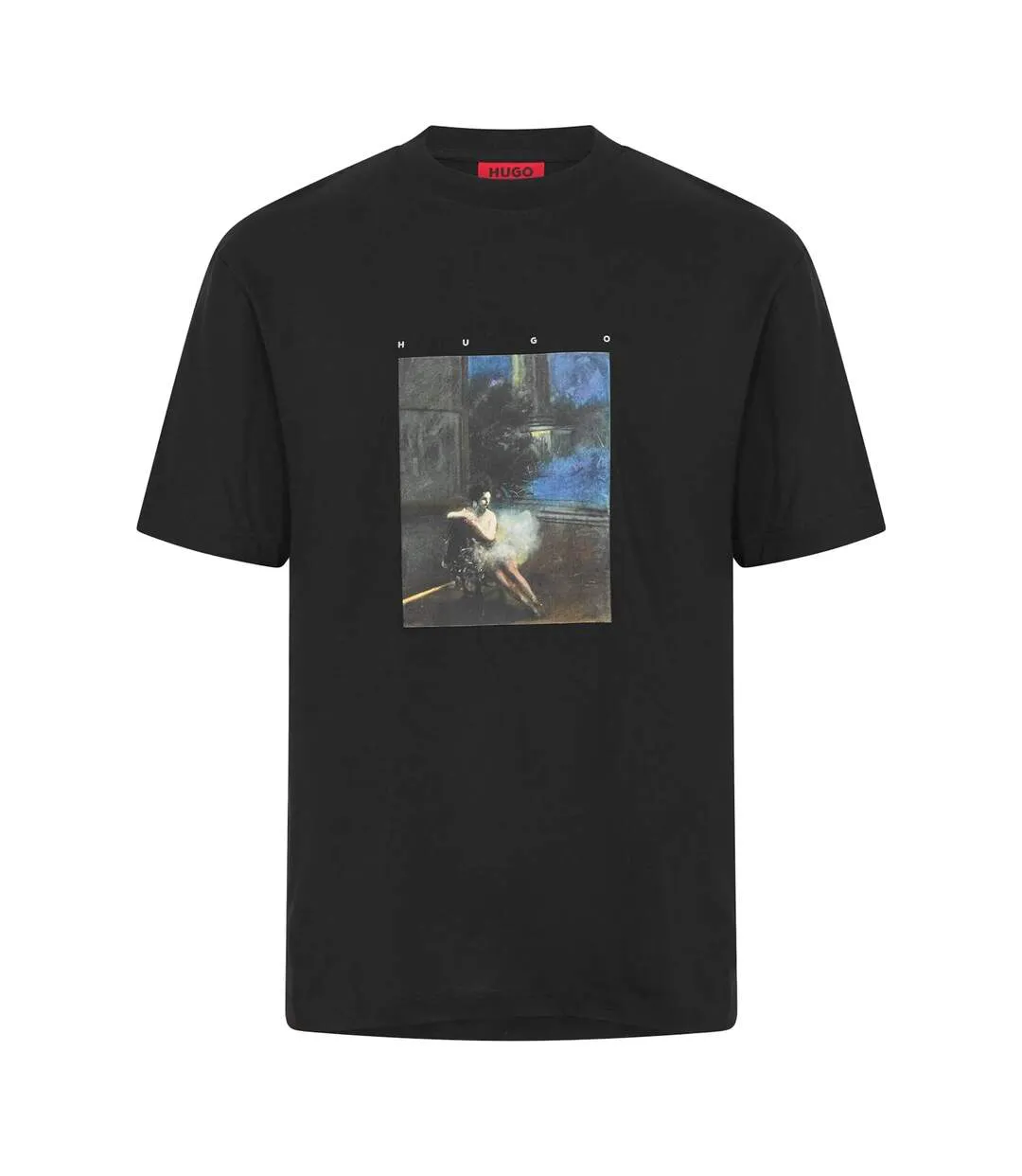 Mens Dabolos Ballerina Regular T-shirt Black Hugo-1