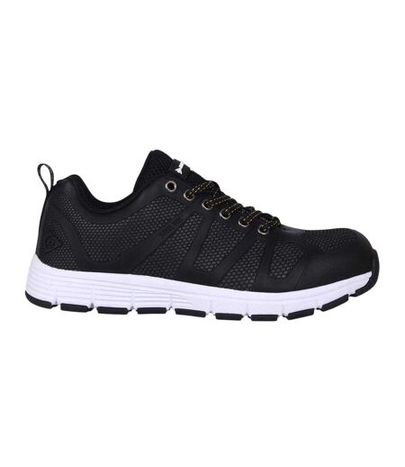 Mens Memory Foam Safety Shoes Black White Dunlop