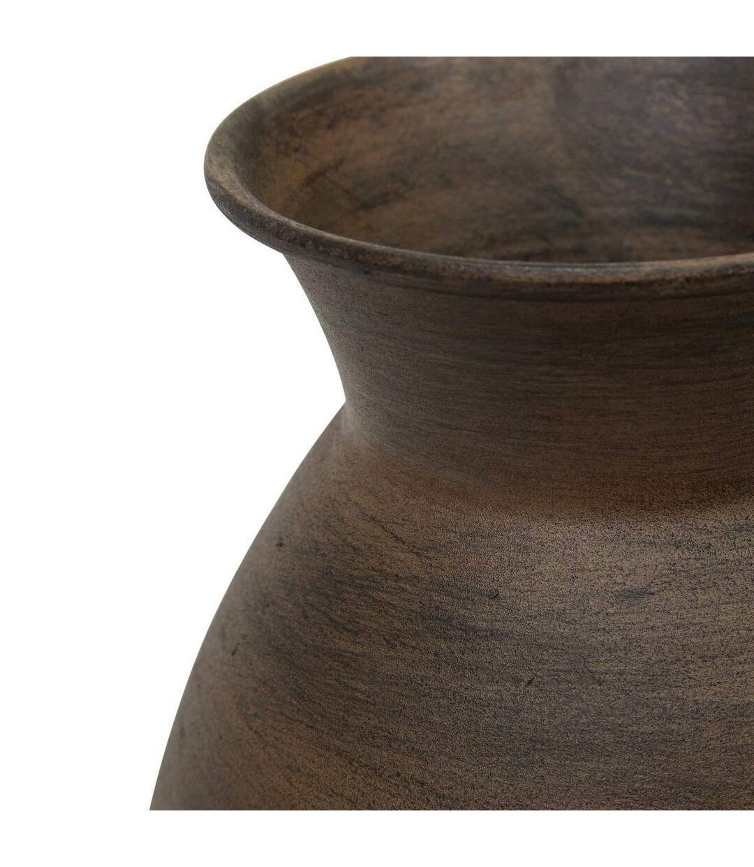 Vase Effet Ancien en Métal Wonj 20cm Marron-2