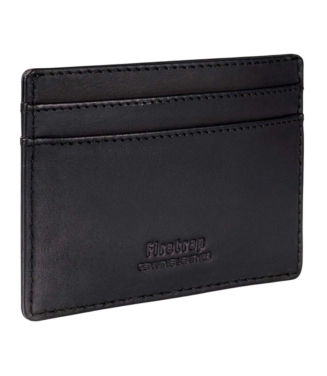 Leather Card Holder One Size Black Firetrap-2