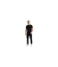 Mens Cotton Denim Slim Cargo Trousers Black Replay-1