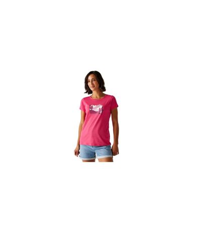 Womens/ladies Breezed V Pine Tree T-shirt Pop Regatta