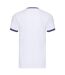 T-shirt Ringer Homme Blanc Bleu Marine Fruit Of The Loom-2